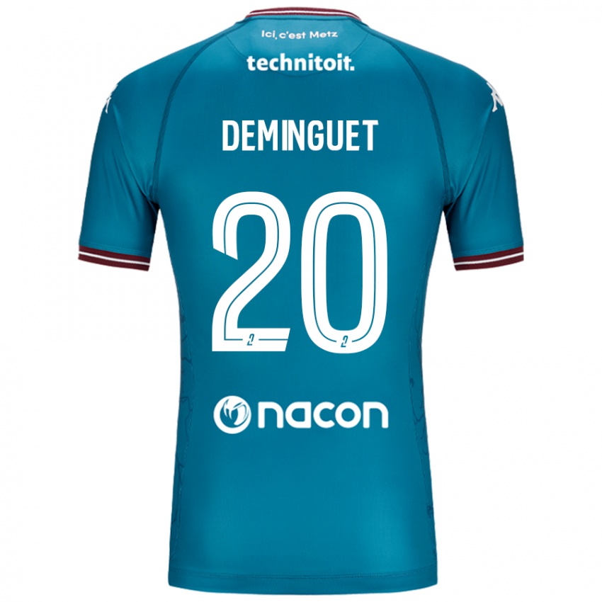 Niño Camiseta Jessy Deminguet #20 Azul Petróleo 2ª Equipación 2024/25 La Camisa Argentina