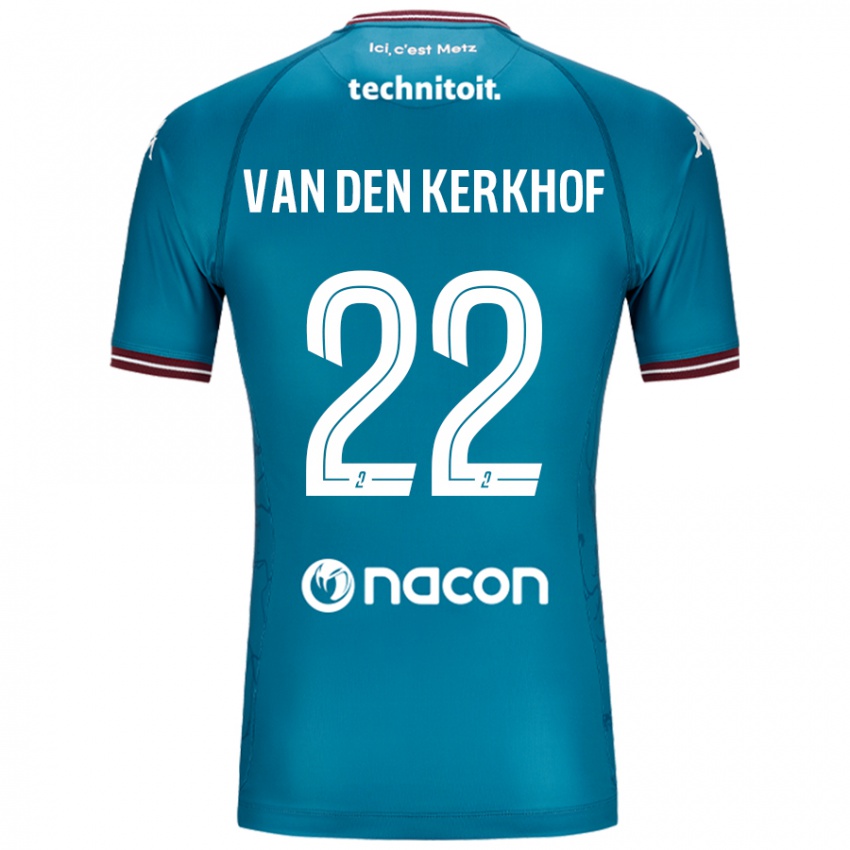 Niño Camiseta Kevin Van Den Kerkhof #22 Azul Petróleo 2ª Equipación 2024/25 La Camisa Argentina