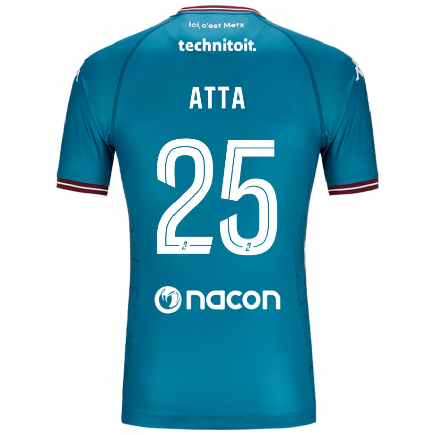 Niño Camiseta Arthur Atta #25 Azul Petróleo 2ª Equipación 2024/25 La Camisa Argentina