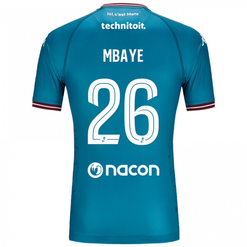 Niño Camiseta Malick Mbaye #26 Azul Petróleo 2ª Equipación 2024/25 La Camisa Argentina