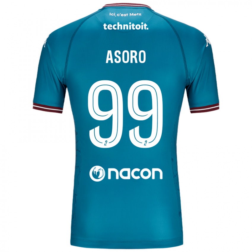 Niño Camiseta Joel Asoro #99 Azul Petróleo 2ª Equipación 2024/25 La Camisa Argentina