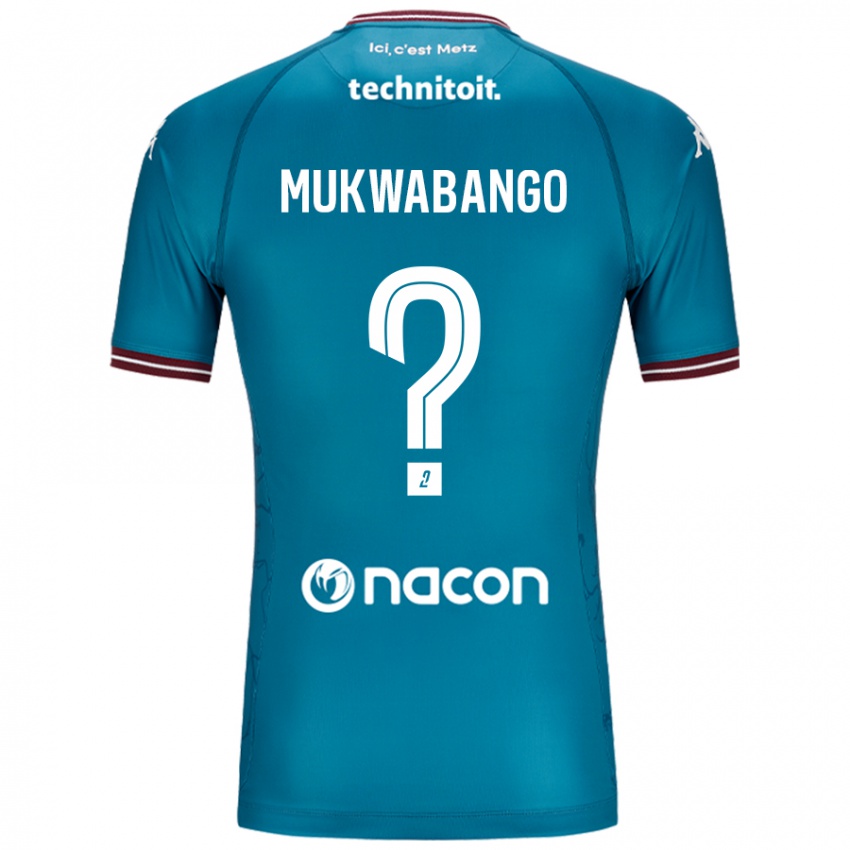 Niño Camiseta Bénit Mukwabango #0 Azul Petróleo 2ª Equipación 2024/25 La Camisa Argentina