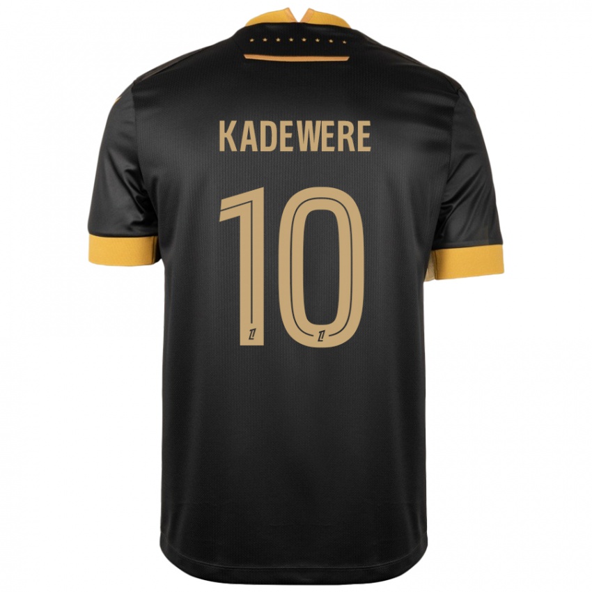 Niño Camiseta Tino Kadewere #10 Negro Marrón 2ª Equipación 2024/25 La Camisa Argentina