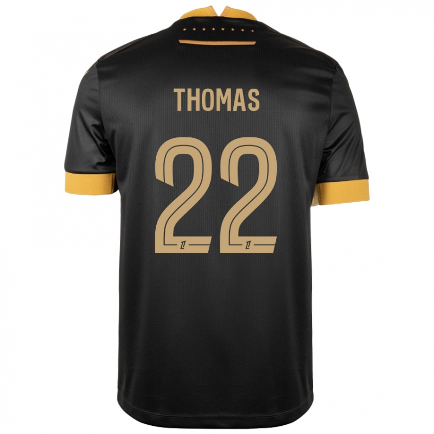 Niño Camiseta Sorba Thomas #22 Negro Marrón 2ª Equipación 2024/25 La Camisa Argentina