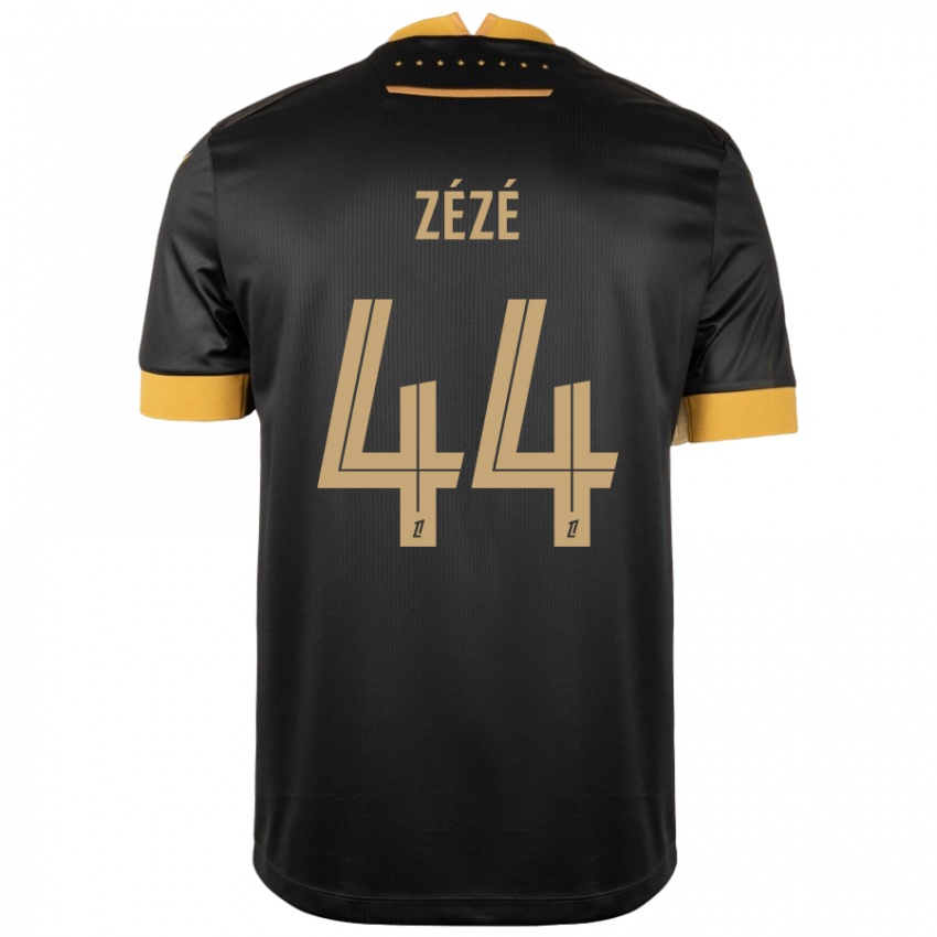 Niño Camiseta Nathan Zézé #44 Negro Marrón 2ª Equipación 2024/25 La Camisa Argentina