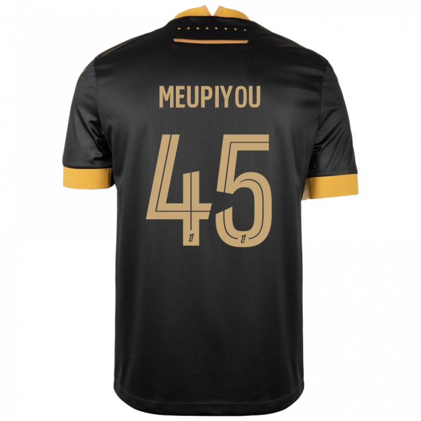 Niño Camiseta Bastien Meupiyou #45 Negro Marrón 2ª Equipación 2024/25 La Camisa Argentina