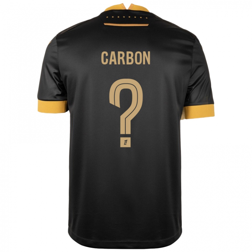 Niño Camiseta Lancelot Carbon #0 Negro Marrón 2ª Equipación 2024/25 La Camisa Argentina