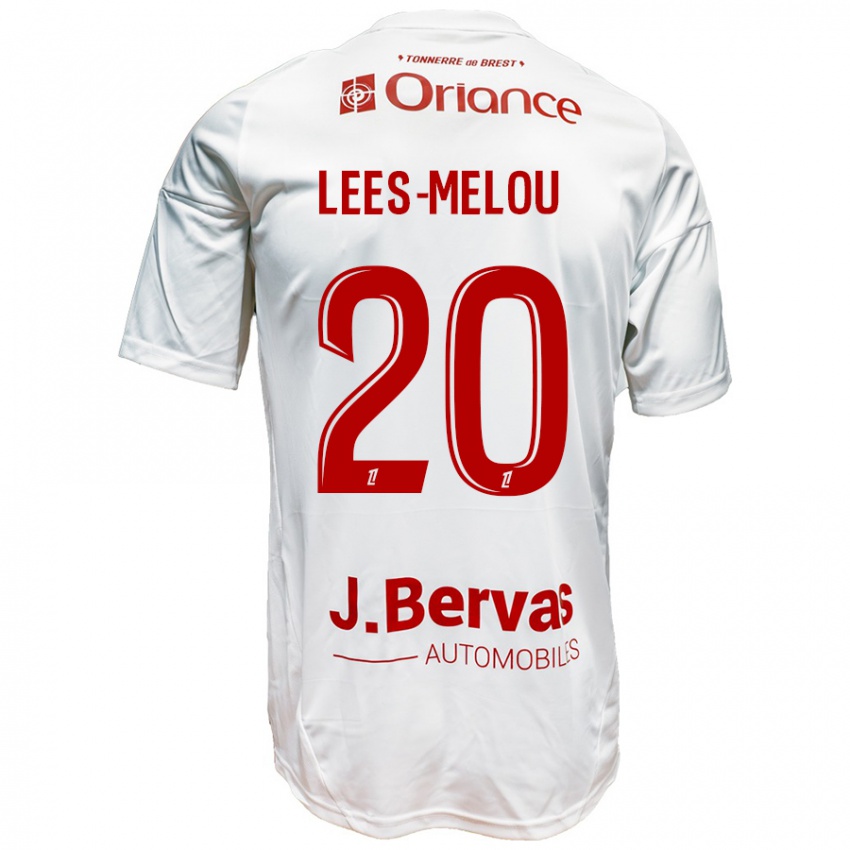 Niño Camiseta Pierre Lees-Melou #20 Blanco Rojo 2ª Equipación 2024/25 La Camisa Argentina