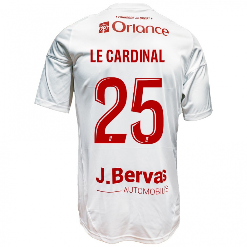 Niño Camiseta Julien Le Cardinal #25 Blanco Rojo 2ª Equipación 2024/25 La Camisa Argentina