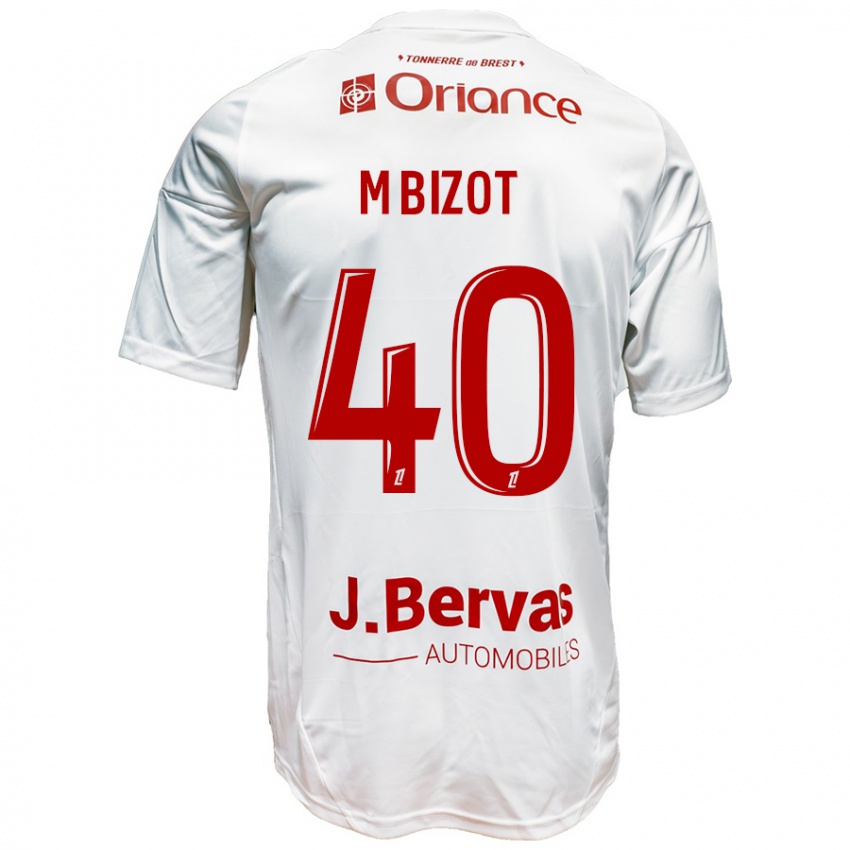 Niño Camiseta Marco Bizot #40 Blanco Rojo 2ª Equipación 2024/25 La Camisa Argentina