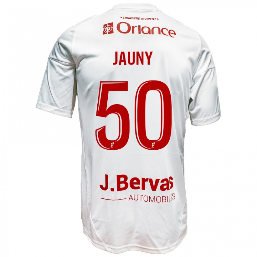 Niño Camiseta Noah Jauny #50 Blanco Rojo 2ª Equipación 2024/25 La Camisa Argentina