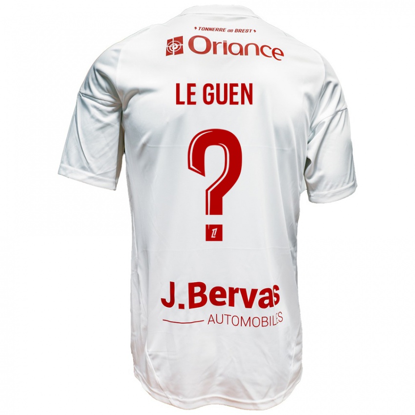 Niño Camiseta Raphaël Le Guen #0 Blanco Rojo 2ª Equipación 2024/25 La Camisa Argentina