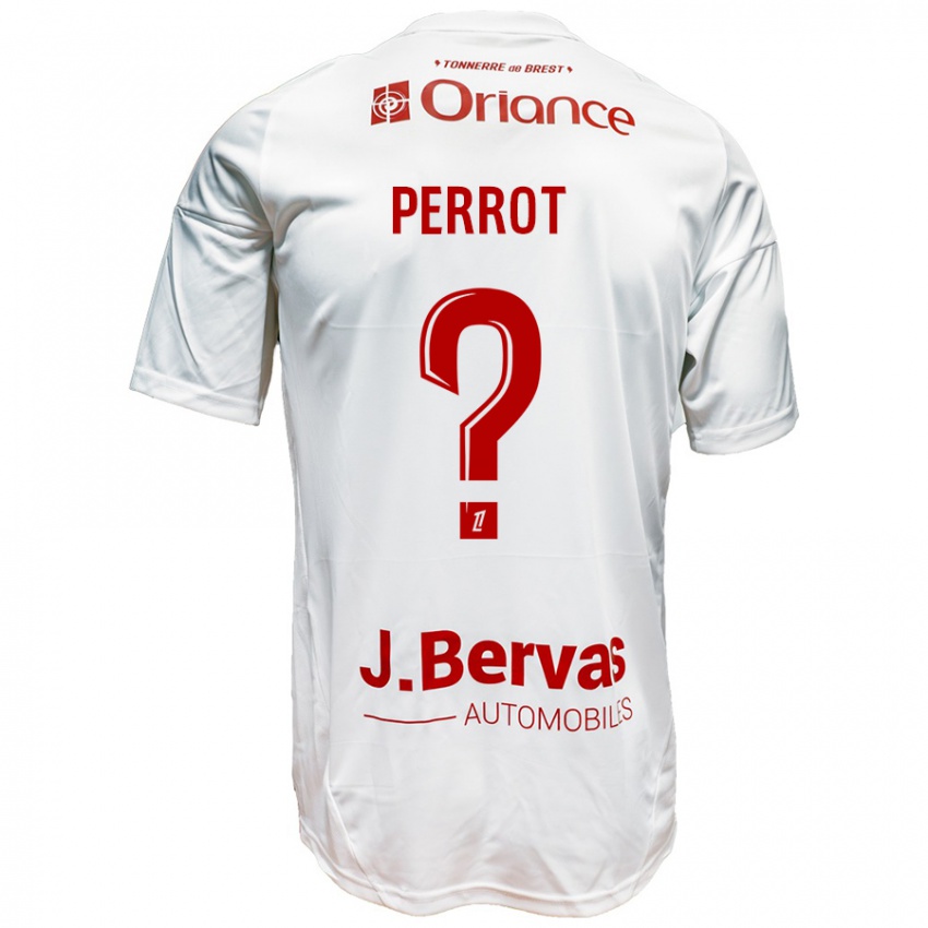 Niño Camiseta Maël Perrot #0 Blanco Rojo 2ª Equipación 2024/25 La Camisa Argentina