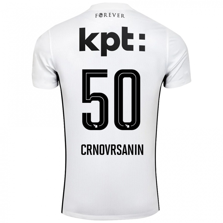 Niño Camiseta Sadin Crnovrsanin #50 Blanco Negro 2ª Equipación 2024/25 La Camisa Argentina