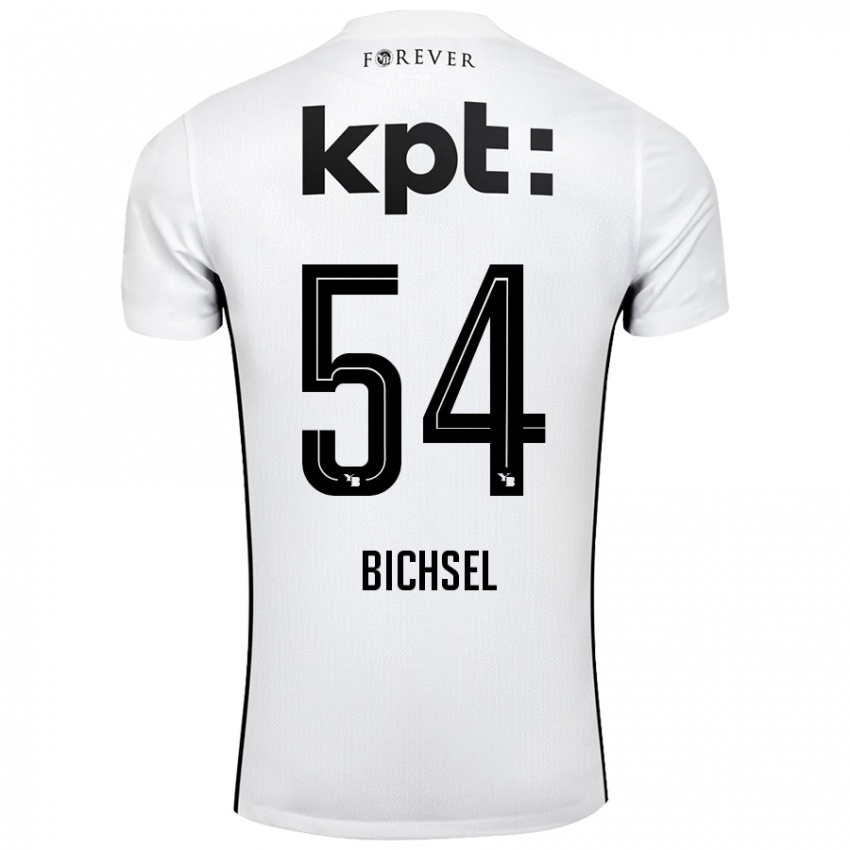 Niño Camiseta Joel Bichsel #54 Blanco Negro 2ª Equipación 2024/25 La Camisa Argentina