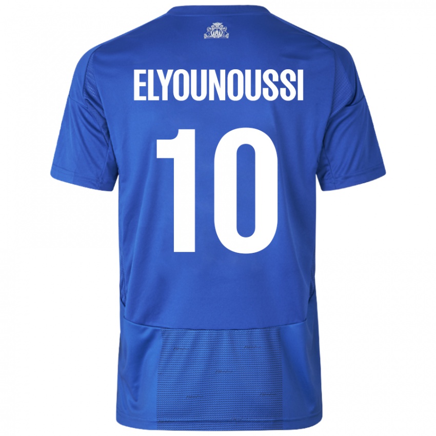 Niño Camiseta Mohamed Elyounoussi #10 Blanco Azul 2ª Equipación 2024/25 La Camisa Argentina