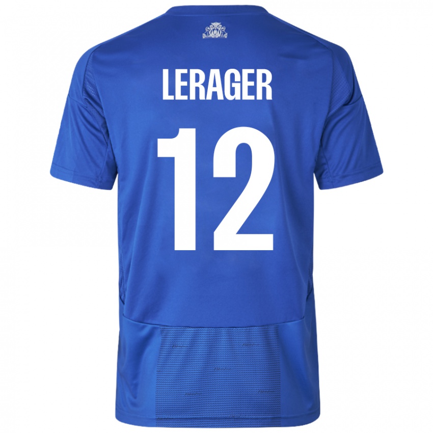 Niño Camiseta Lukas Lerager #12 Blanco Azul 2ª Equipación 2024/25 La Camisa Argentina