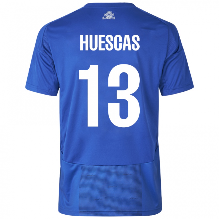 Niño Camiseta Rodrigo Huescas #13 Blanco Azul 2ª Equipación 2024/25 La Camisa Argentina