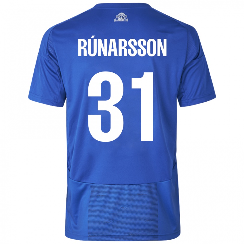 Niño Camiseta Runar Alex Runarsson #31 Blanco Azul 2ª Equipación 2024/25 La Camisa Argentina