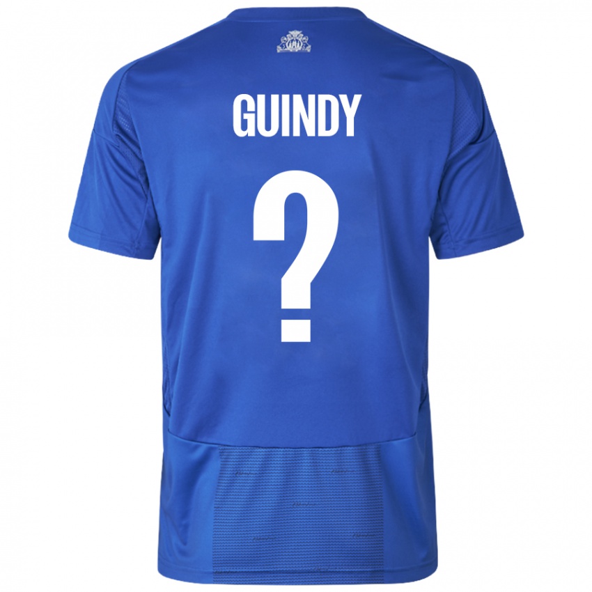 Niño Camiseta Eliot Guindy #0 Blanco Azul 2ª Equipación 2024/25 La Camisa Argentina