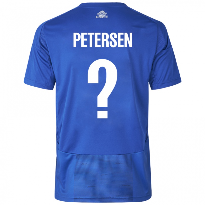 Niño Camiseta Frederik Petersen #0 Blanco Azul 2ª Equipación 2024/25 La Camisa Argentina