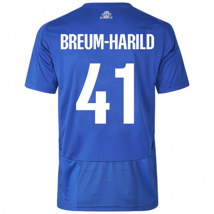 Niño Camiseta Tobias Breum-Harild #41 Blanco Azul 2ª Equipación 2024/25 La Camisa Argentina