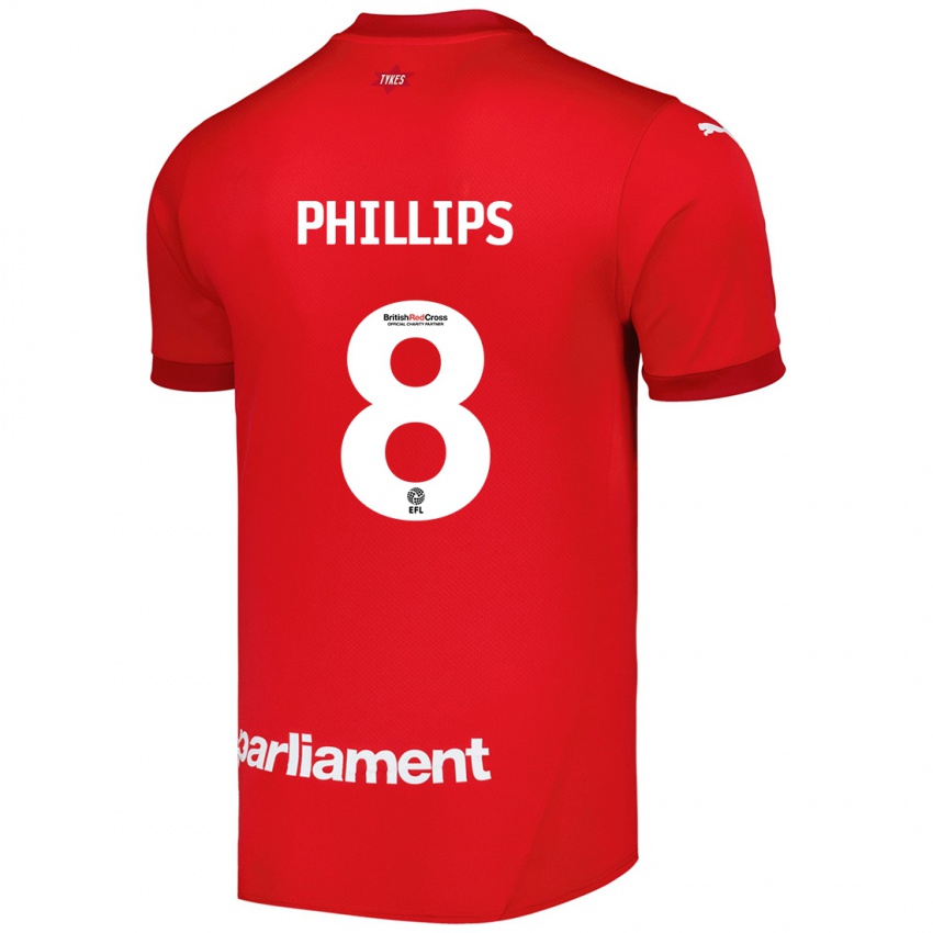 Hombre Camiseta Adam Phillips #8 Rojo 1ª Equipación 2024/25 La Camisa Argentina