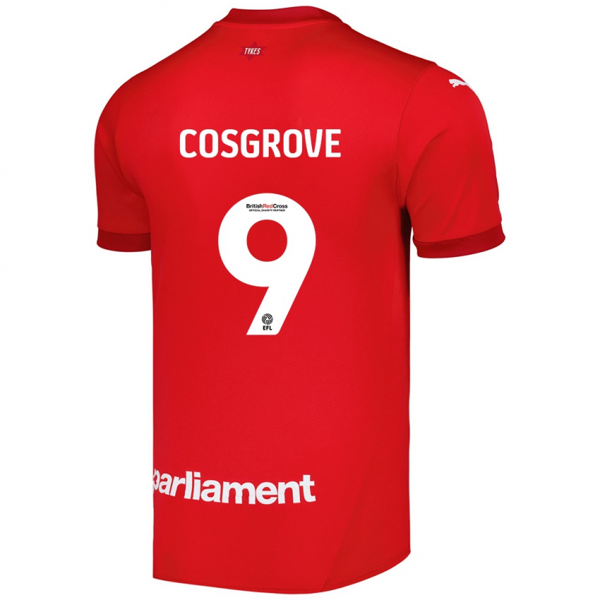 Hombre Camiseta Sam Cosgrove #9 Rojo 1ª Equipación 2024/25 La Camisa Argentina