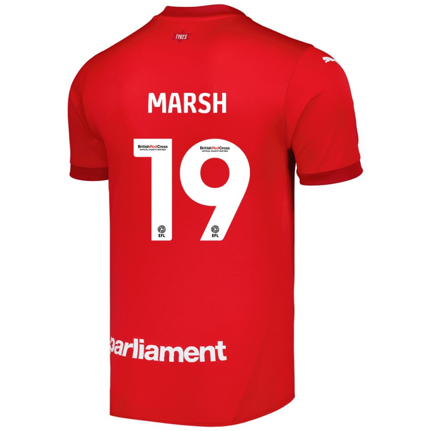 Hombre Camiseta Aiden Marsh #19 Rojo 1ª Equipación 2024/25 La Camisa Argentina