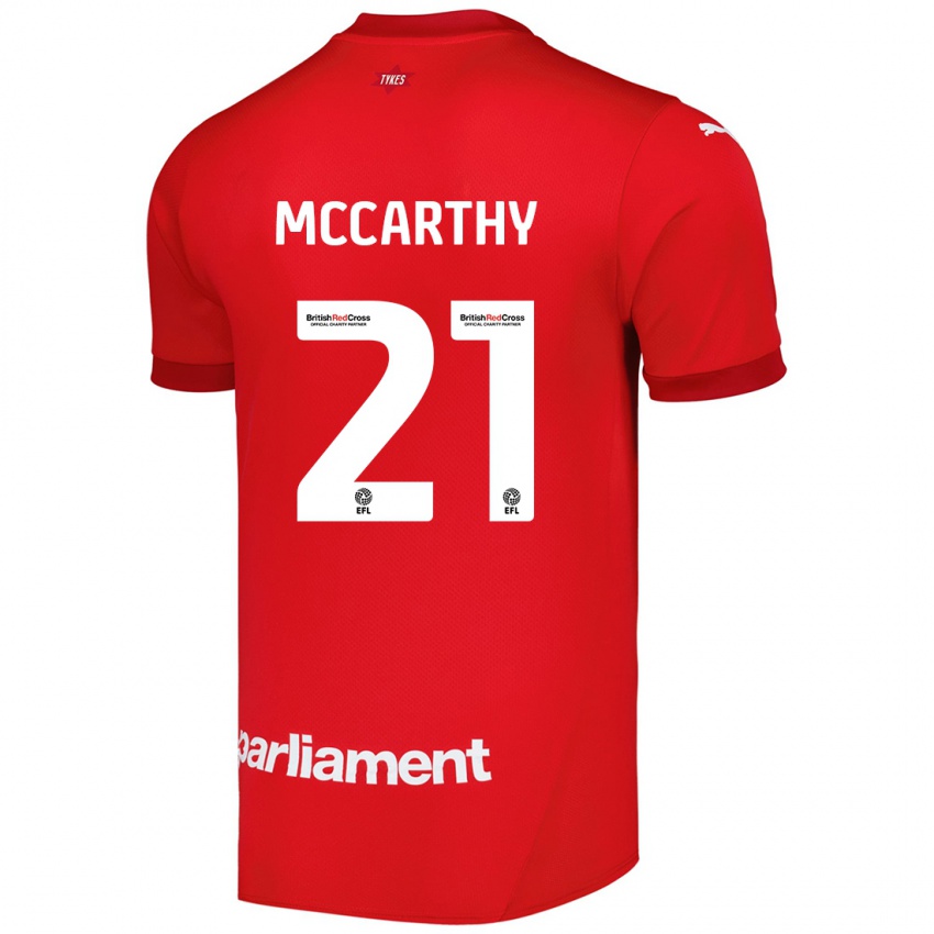 Hombre Camiseta Conor Mccarthy #21 Rojo 1ª Equipación 2024/25 La Camisa Argentina