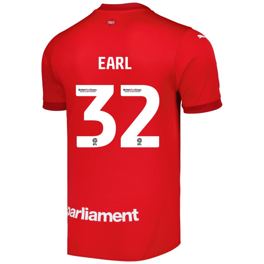 Hombre Camiseta Josh Earl #32 Rojo 1ª Equipación 2024/25 La Camisa Argentina