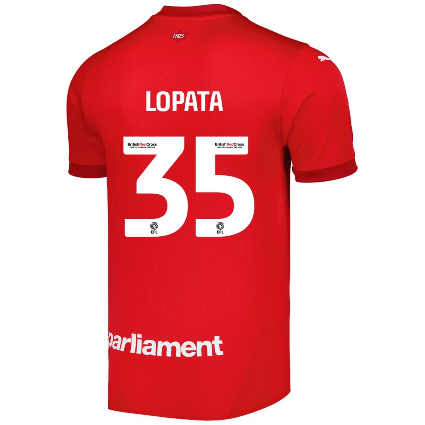 Hombre Camiseta Kacper Lopata #35 Rojo 1ª Equipación 2024/25 La Camisa Argentina