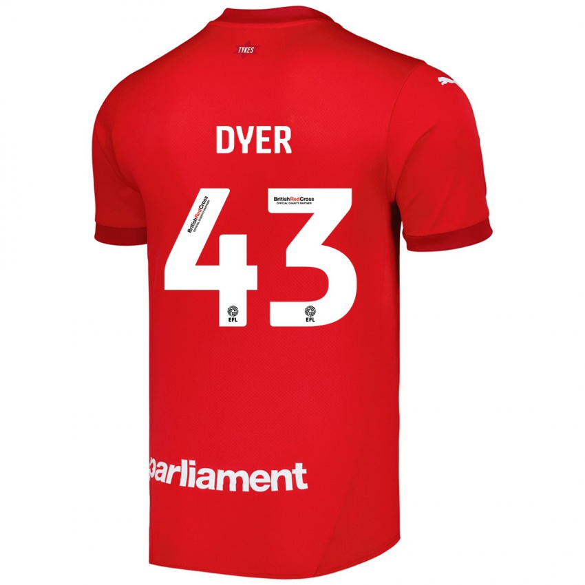 Hombre Camiseta Josiah Dyer #43 Rojo 1ª Equipación 2024/25 La Camisa Argentina