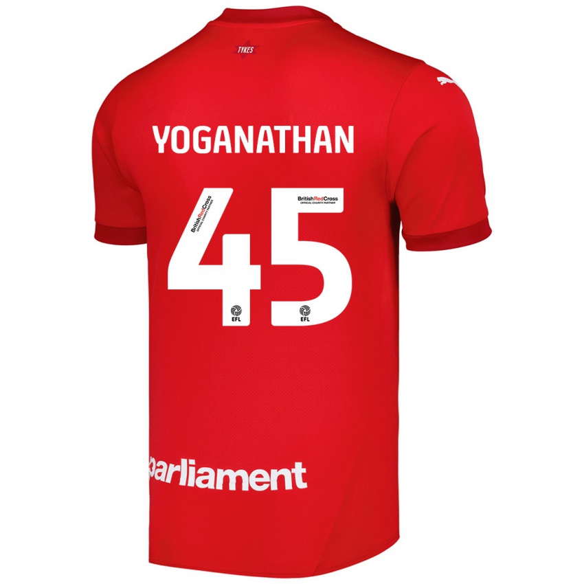 Hombre Camiseta Vimal Yoganathan #45 Rojo 1ª Equipación 2024/25 La Camisa Argentina