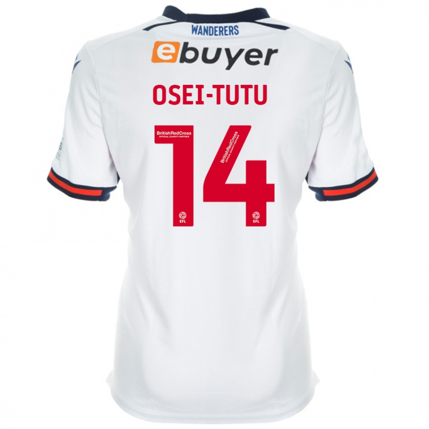 Hombre Camiseta Jordi Osei-Tutu #14 Blanco 1ª Equipación 2024/25 La Camisa Argentina