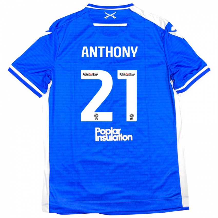 Hombre Camiseta Micah Anthony #21 Azul Blanco 1ª Equipación 2024/25 La Camisa Argentina