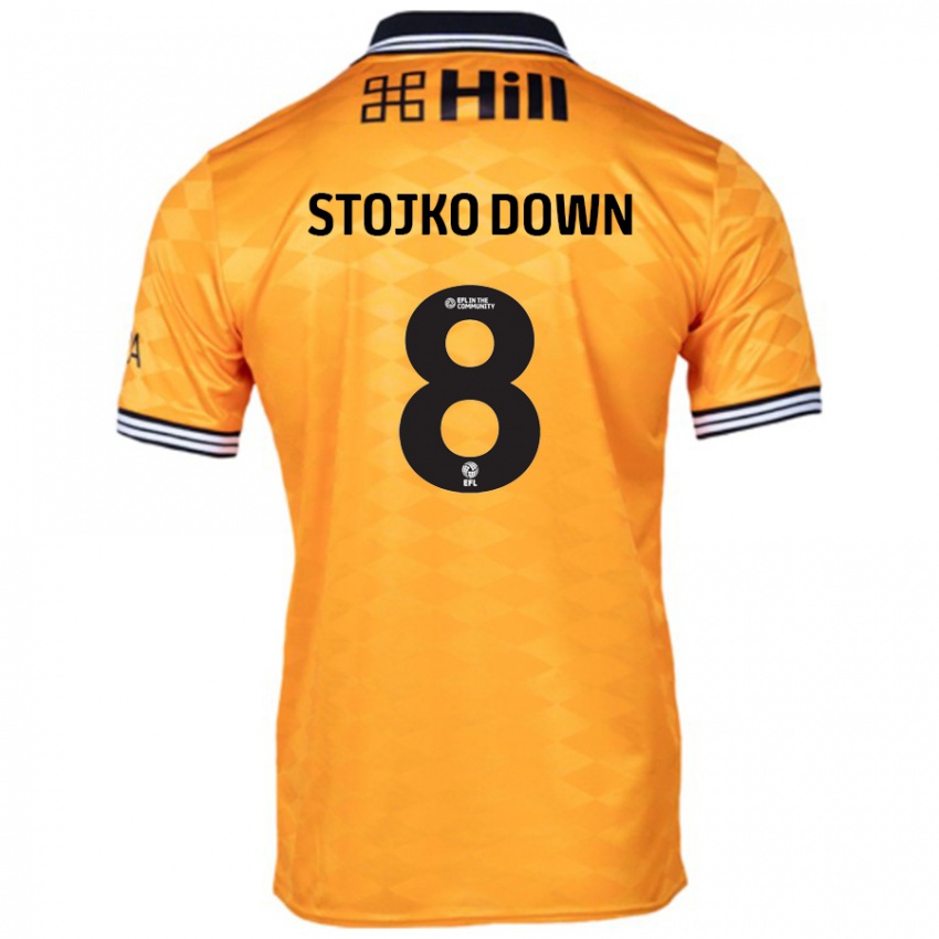 Hombre Camiseta Alysha Stojko-Down #8 Naranja 1ª Equipación 2024/25 La Camisa Argentina