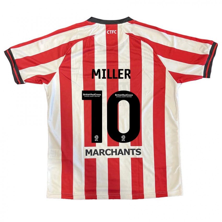 Hombre Camiseta George Miller #10 Rojo Blanco 1ª Equipación 2024/25 La Camisa Argentina