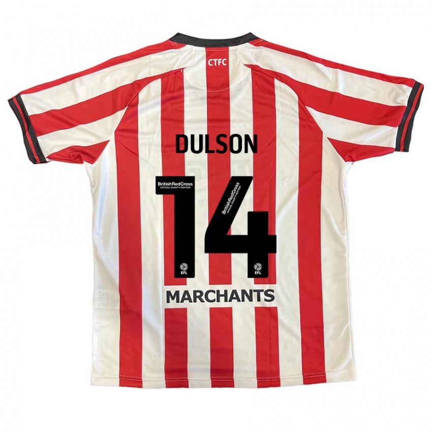 Hombre Camiseta Liam Dulson #14 Rojo Blanco 1ª Equipación 2024/25 La Camisa Argentina