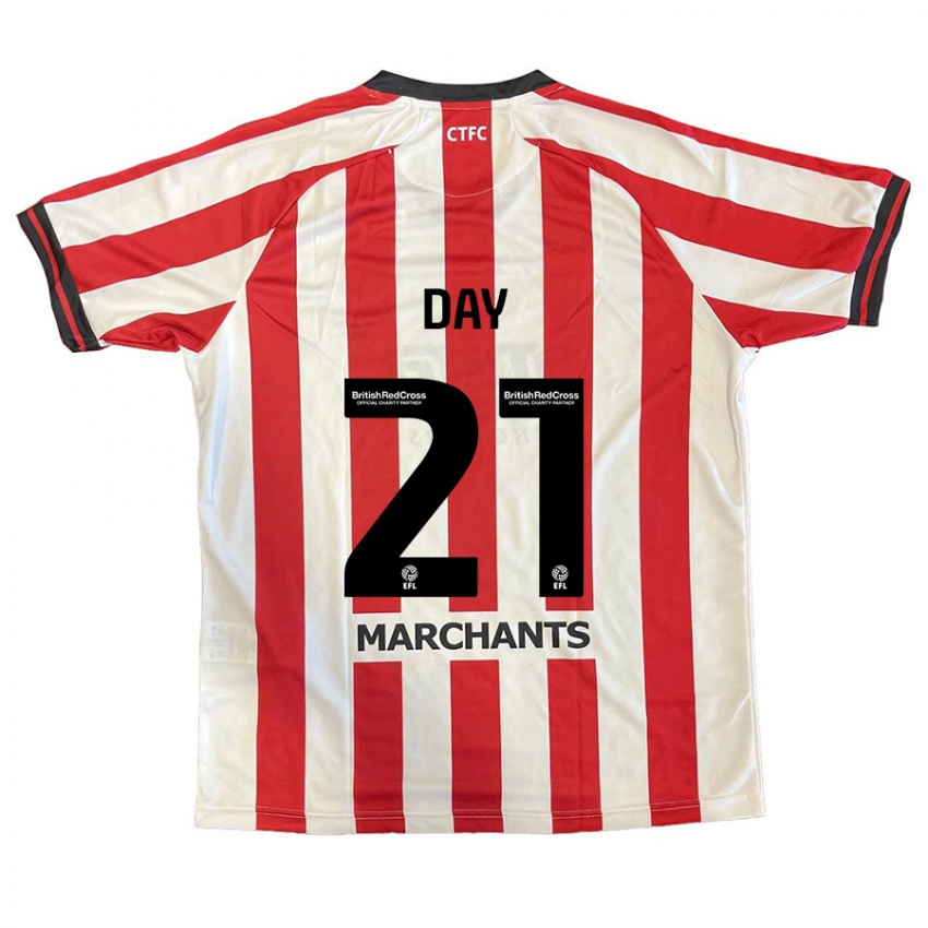 Hombre Camiseta Joe Day #21 Rojo Blanco 1ª Equipación 2024/25 La Camisa Argentina