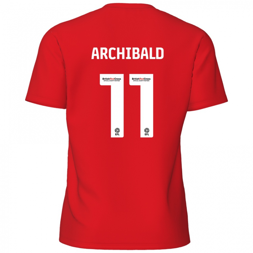 Hombre Camiseta Theo Archibald #11 Rojo 1ª Equipación 2024/25 La Camisa Argentina