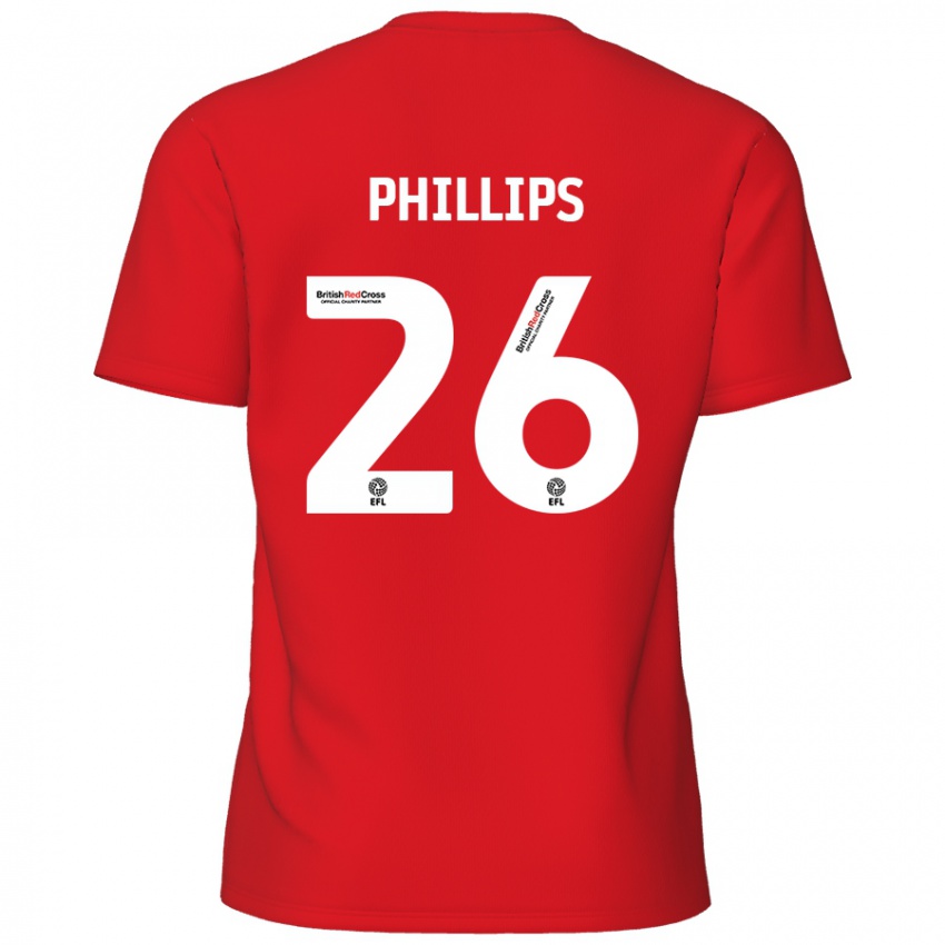 Hombre Camiseta Noah Phillips #26 Rojo 1ª Equipación 2024/25 La Camisa Argentina