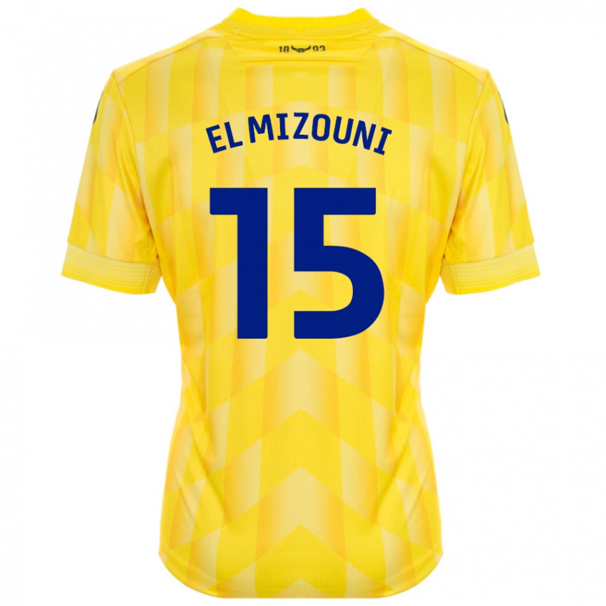 Hombre Camiseta Idris El Mizouni #15 Amarillo 1ª Equipación 2024/25 La Camisa Argentina