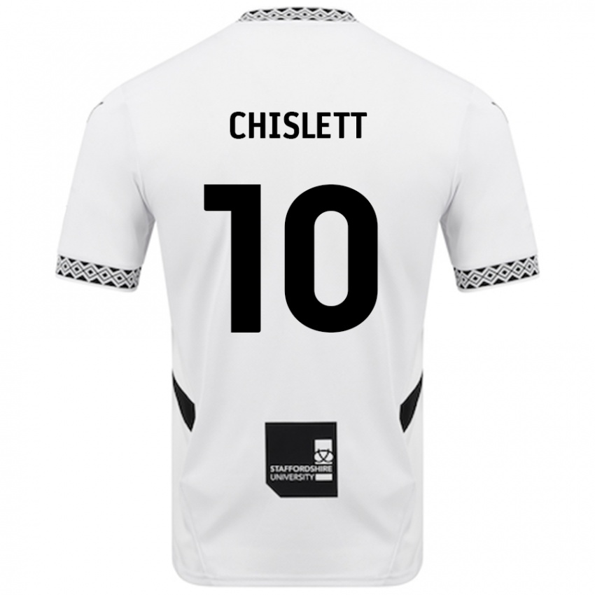 Hombre Camiseta Ethan Chislett #10 Blanco 1ª Equipación 2024/25 La Camisa Argentina