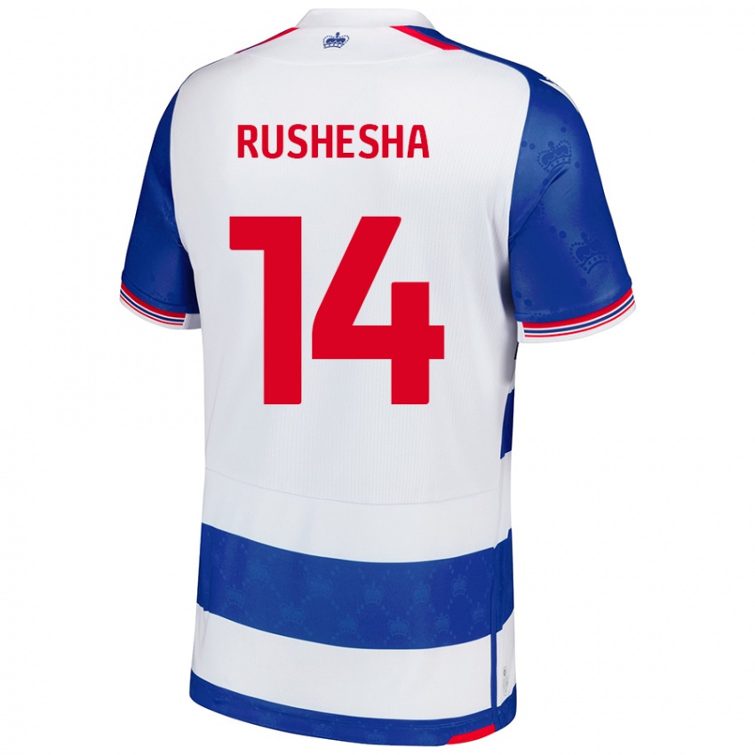 Hombre Camiseta Tivonge Rushesha #14 Azul Blanco 1ª Equipación 2024/25 La Camisa Argentina