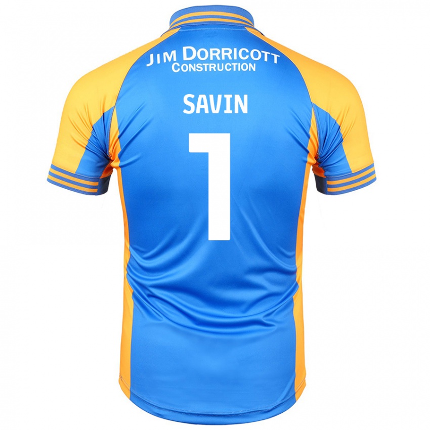 Hombre Camiseta Toby Savin #1 Azul Ámbar 1ª Equipación 2024/25 La Camisa Argentina