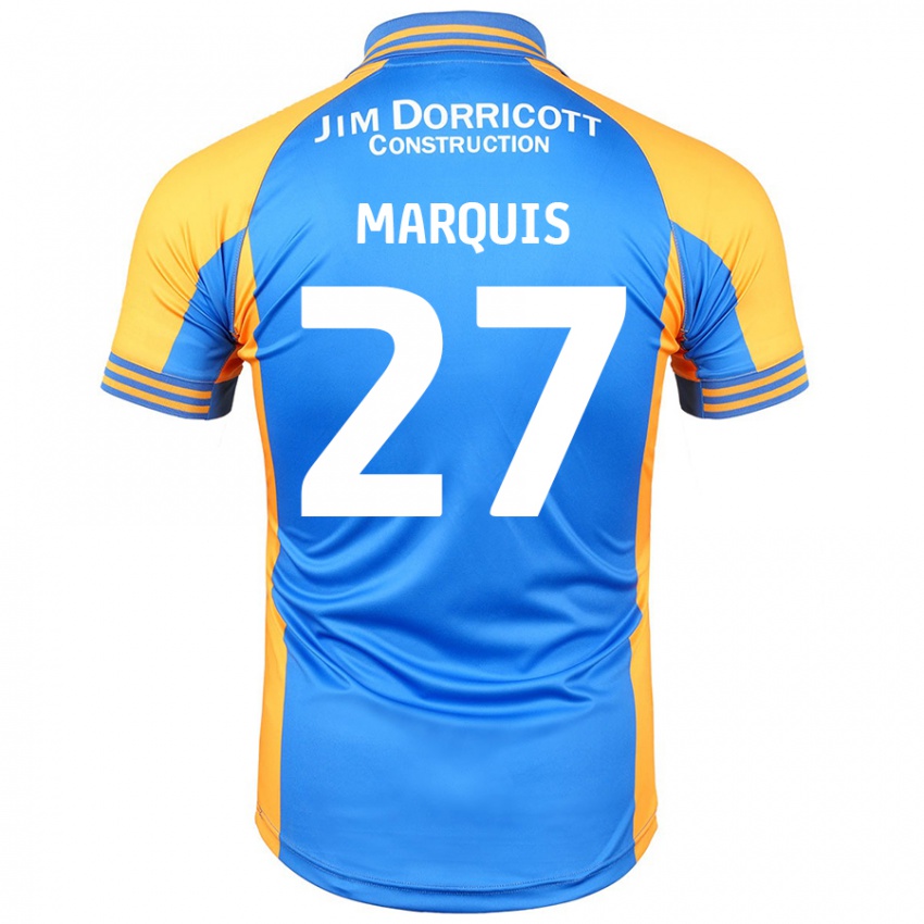 Hombre Camiseta John Marquis #27 Azul Ámbar 1ª Equipación 2024/25 La Camisa Argentina