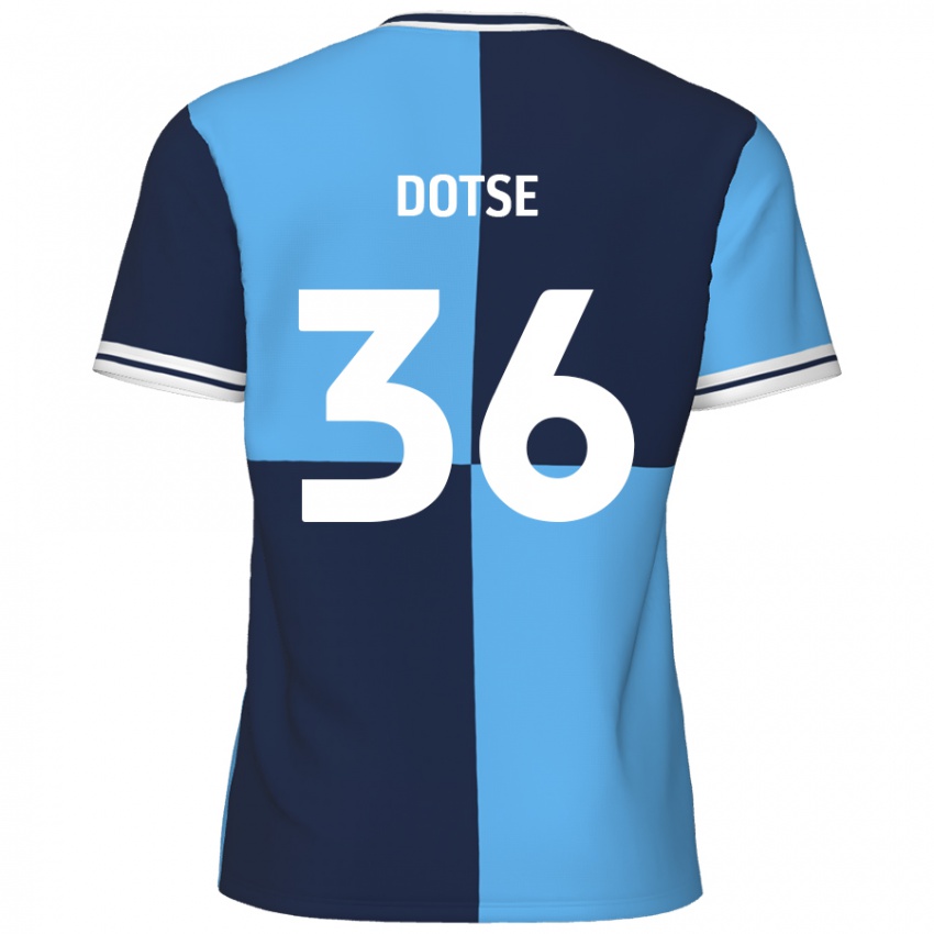 Hombre Camiseta Jahiem Dotse #36 Azul Cielo Azul Oscuro 1ª Equipación 2024/25 La Camisa Argentina