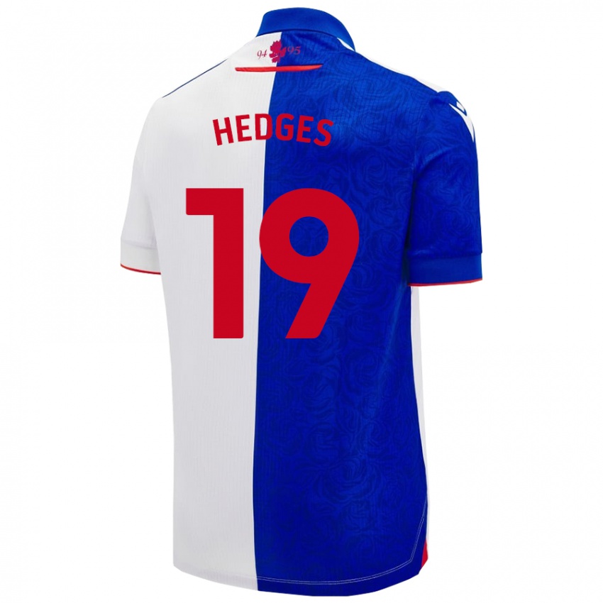 Hombre Camiseta Ryan Hedges #19 Azul Cielo Blanco 1ª Equipación 2024/25 La Camisa Argentina