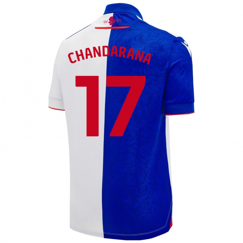 Hombre Camiseta Millie Chandarana #17 Azul Cielo Blanco 1ª Equipación 2024/25 La Camisa Argentina